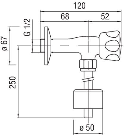 Смывной механизм для писсуара Nobili AV00503CR