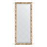 Зеркало настенное с гравировкой EVOFORM в багетной раме прованс с плетением, 63х153 см, BY 4134