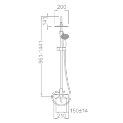Душевая стойка Schein Whirl 42215/8035013