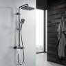 Душевая система с термостатом Rose R1896H-6, черный