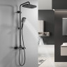 Душевая система с термостатом Rose R1896H-6, черный