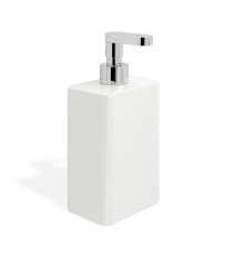 Stil Haus Living, наcтольный керамический дозатор с прямым носиком, цвет хром - белая керамика