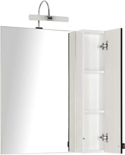 Зеркало-шкаф Aquanet Честер 75 черный/серебро