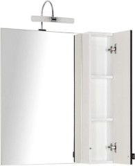 Зеркало-шкаф Aquanet Честер 75 черный/серебро