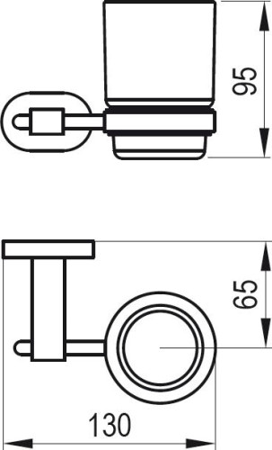 Стакан для зубных щеток с держателем Ravak Chrome CR 210.00 хром (X07P188)