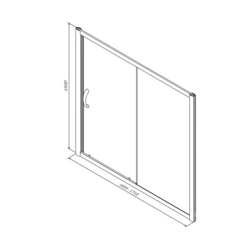 Шторка на ванну AM PM Bliss L 170x150