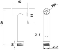Гигиеническая лейка Allen Brau Priority 5.31028-BN