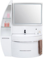 Тумба под раковину De Aqua Эскалада 100 L белый, подвесная с ручкой