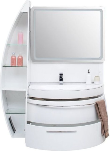 Тумба под раковину De Aqua Эскалада 100 L белый, подвесная с ручкой