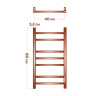 Полотенцесушитель электрический (лесенка) Bauedge Stil DB-0038, 40x80 см