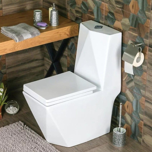 Унитаз напольный безободковый Bauedge Cristal NRC0025-PRO, белый