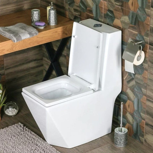 Унитаз напольный безободковый Bauedge Cristal NRC0025-PRO, белый