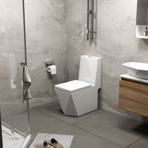 Унитаз напольный безободковый Bauedge Cristal NRC0025-PRO, белый