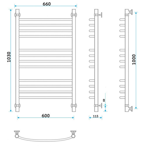 Полотенцесушитель Energy Prestige 1000/600