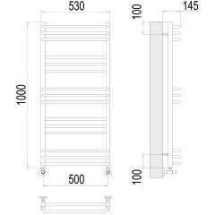 Полотенцесушитель TERMINUS Люкс Соренто П15 500х1000 NEW