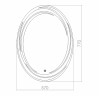 Зеркало AZARIO Нормандия 570х770 LED-подсветка с диммером, сенсорный выключатель (ФР-00000936)