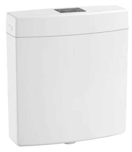 Бачок пластиковый AZARIO 385x120x420 с соединительной трубой, белый (AZ-210)