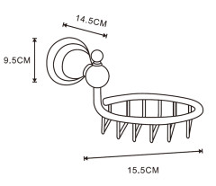 Мыльница Azario ELVIA, Бронза (AZ-91109Q)