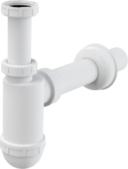 Сифон для раковины Alcadrain 40 мм с накидной гайкой 5/4&quot;, белый (A43)