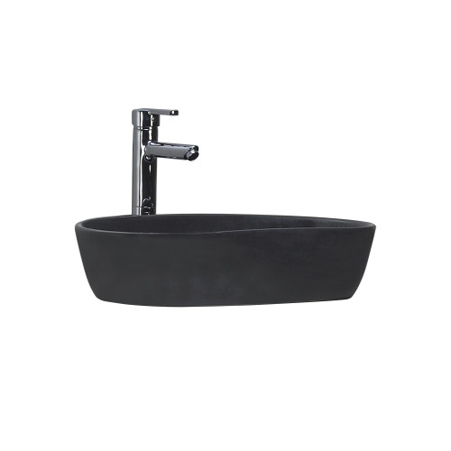 Раковина beWash Bogen на столешницу без отвертстия под смеситель цвет черный матовый размер 600 мм 88601070