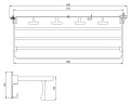 Полка для полотенец Rush Edge 60 ED77622