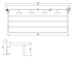 Полка для полотенец Rush Edge 60 ED77622