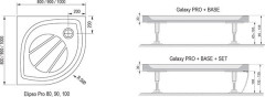 Душевой поддон Ravak ELIPSO PRO-90 белый