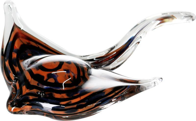 Casablanca, стеклянная скульптура "Скат", цвет черно-бордовый