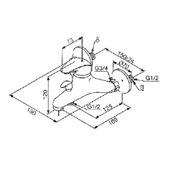 Смеситель для ванны Damixa Space 101000000