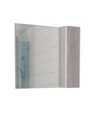 Шкаф-зеркало Uno 80 Дуб серый левый/правый Домино