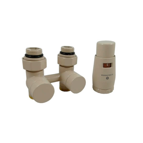 Комплект Schlosser: эксклюзивный узел подключения 50 мм прямой с термоголовой 3/4 x 22x1,5, Ral