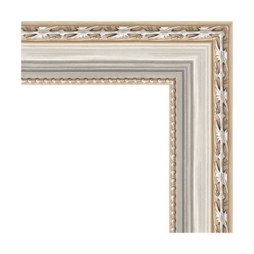 Зеркало настенное EVOFORM в багетной раме версаль серебро, 75х155 см, BY 3334