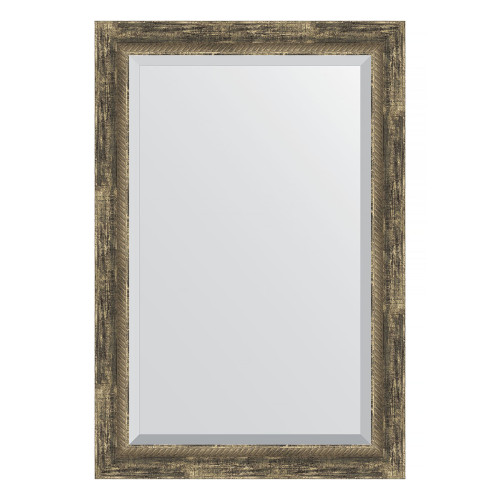 Зеркало настенное с фацетом EVOFORM в багетной раме старое дерево с плетением, 63х93 см, BY 3434