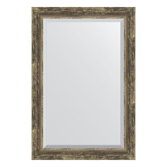 Зеркало настенное с фацетом EVOFORM в багетной раме старое дерево с плетением, 63х93 см, BY 3434
