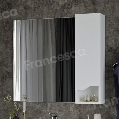 Зеркало-шкаф Венеция Неаполь 80 белый глянец