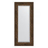 Зеркало настенное с фацетом EVOFORM в багетной раме состаренное дерево с орнаментом, 62х142 см, BY 3534