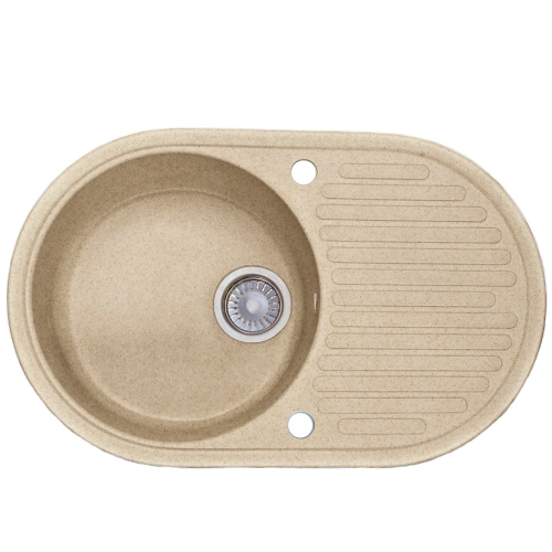 Кухонная мойка Formastone Fosto КМ 74-46, овальная с крылом, цвет антика