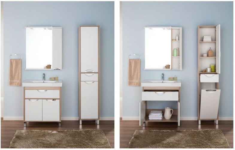 Мебель для ванной Aquanet Гретта 75 светлый дуб