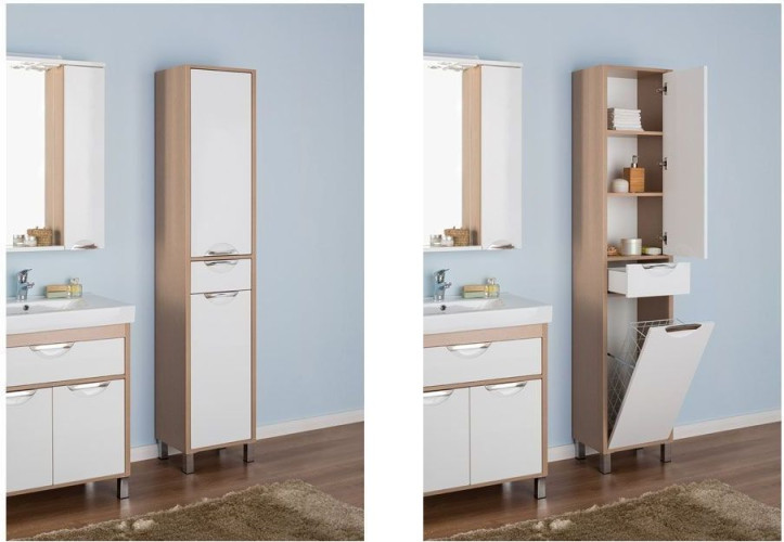 Мебель для ванной Aquanet Гретта 75 светлый дуб