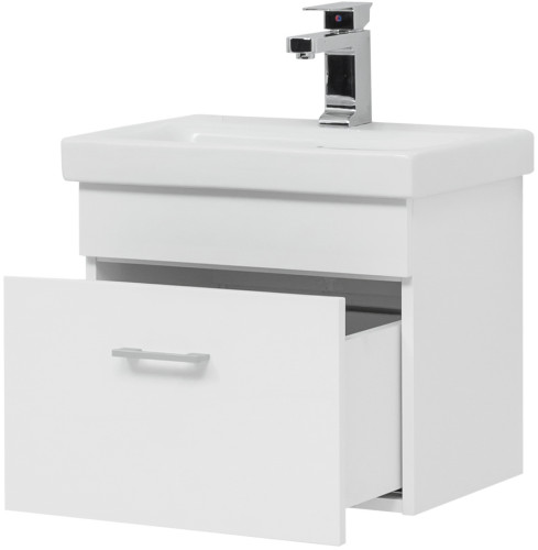 Тумба с раковиной Aquanet Нота 50 (Moduo Slim) белый