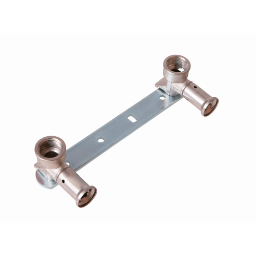 Двойная водорозетка укороченная ВР, латунь пресс, 16x1/2"x16x1/2" (153 мм), HENCO