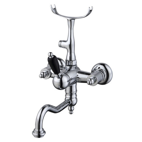 ADRIA-Uno BLACK смеситель для ванной с кронштейном для ручн.душа (хром) Caprigo 02B-511-crm