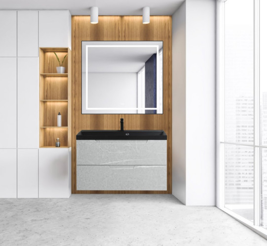 База под раковину подвесная BelBagno VITTORIA-1000-2C-SO-GO-P Grigio Opaco