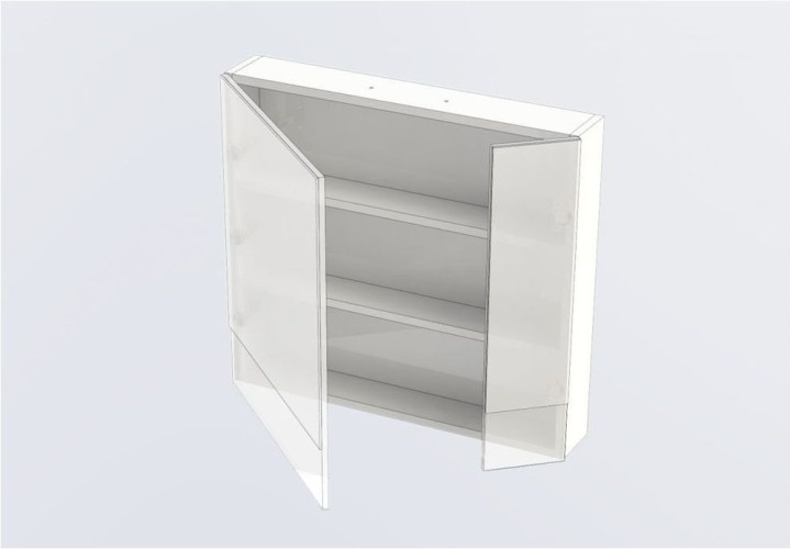 Зеркало-шкаф Aquanet Верона 75 черный