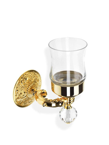 Stil Haus Noto Light, настенный стакан со стеклом Murano, цвет золото