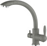 Смеситель для кухни Paulmark Essen, серый, две воды, Es213001-310, Paulmark