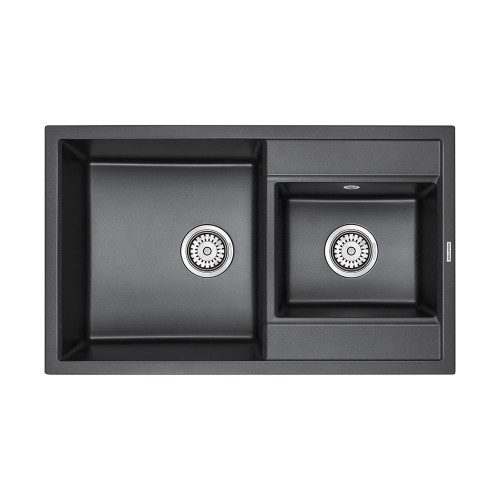 Мойка кварцевая Paulmark TANDEM, PM238250-BL, черный, 820х500 мм, Paulmark