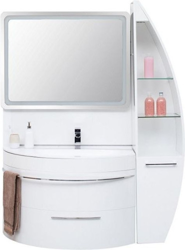 Тумба под раковину De Aqua Эскалада 100 R белый, подвесная с ручкой