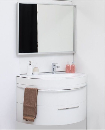 Тумба под раковину De Aqua Эскалада 100 R белый, подвесная с ручкой