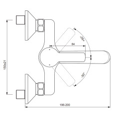 Смеситель для раковины Vidima UNO Керамический картридж Хром (BA250AA)